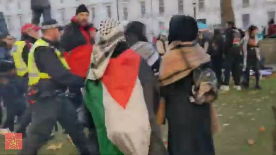 شرطة لندن تعتقل 4 شيوعيين شاركوا بمظاهرة داعمة لفلسطين وتصادر كتاباً ضد الصهيونية