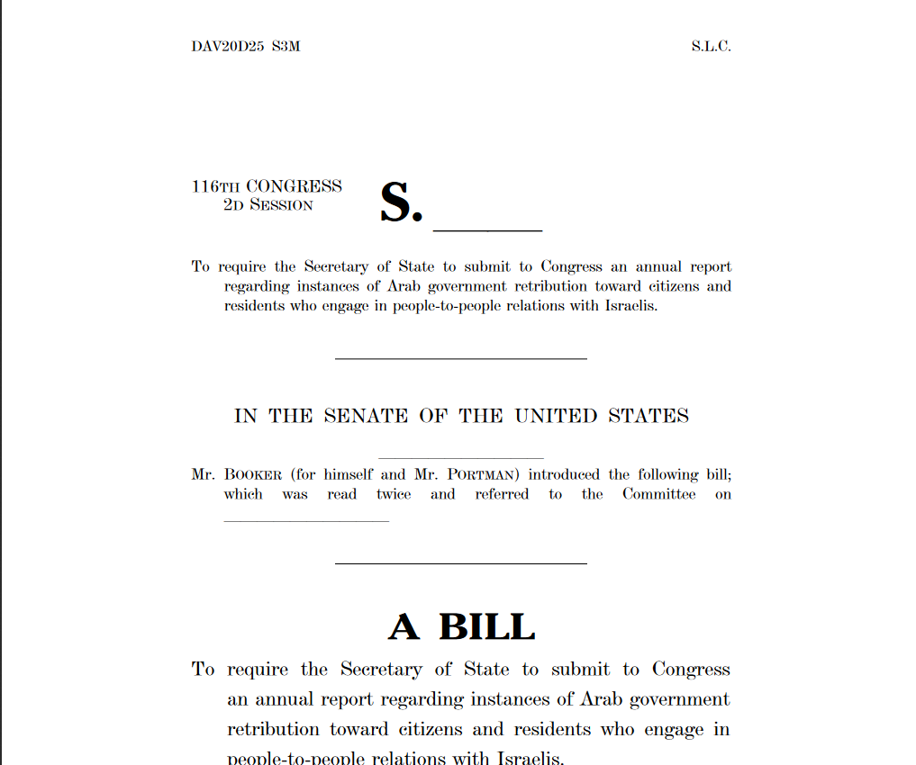 Strengthening Reporting of Actions Taken Against the Normalization of Relations with Israel Ac Strengthening Reporting of Actions Taken Against the Normalization of Relations with Israel Ac