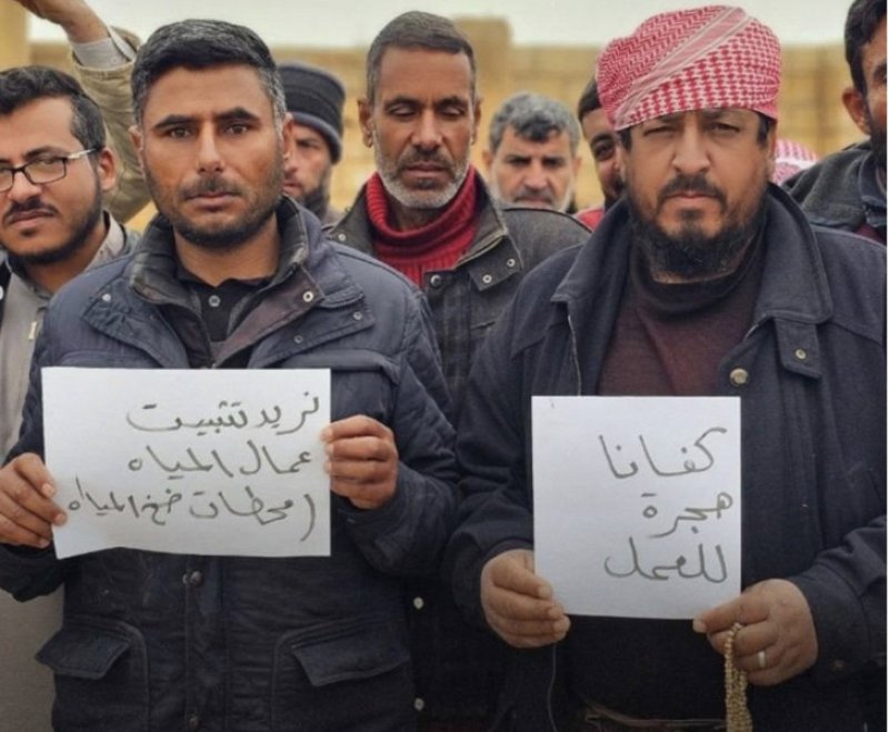 عمال مياه الحسكة 8 أشهر من الحرمان وخدمة على المحك